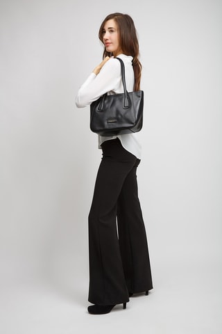 Sac porté épaule en cuir Maddalena - Noir