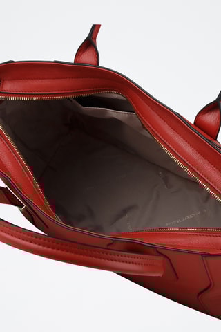 Sac porté épaule en cuir Rouge 