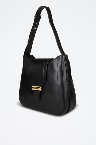 Sac porté épaule en cuir Benedetta - Noir
