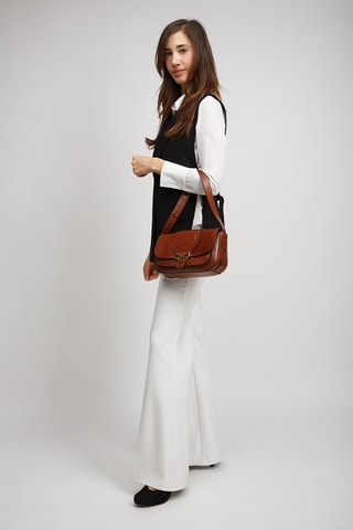 Sac porté épaule en cuir Benedetta - Camel