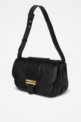 Sac porté épaule en cuir Benedetta - Noir