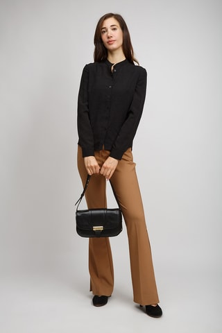 Sac porté épaule en cuir Benedetta - Noir