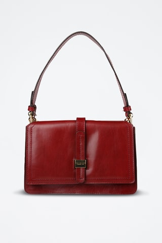 Sac porté épaule en cuir Beatrice - Rouge