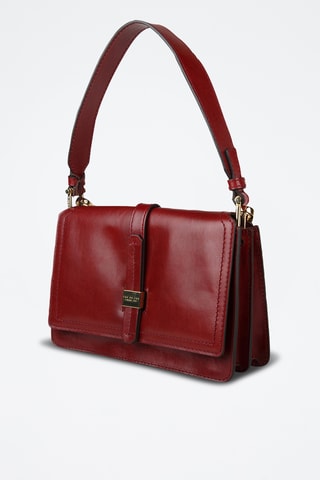 Sac porté épaule en cuir Beatrice - Rouge