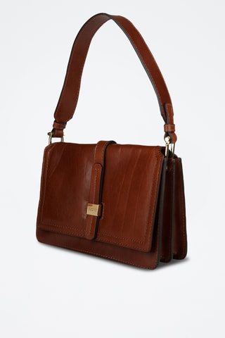 Sac porté épaule en cuir Beatrice - Camel