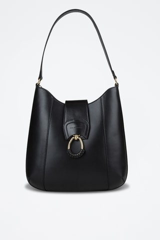 Sac porté épaule en cuir Erica - Noir