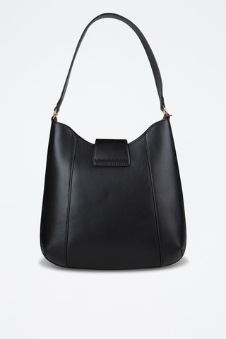Sac porté épaule en cuir Erica - Noir
