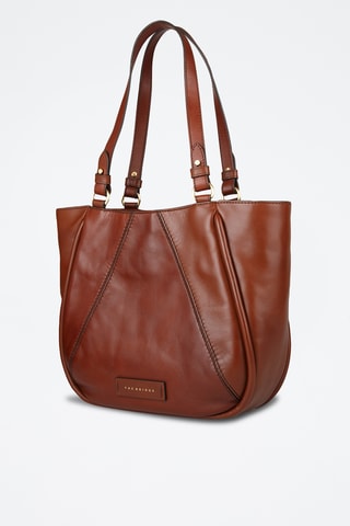 Sac porté épaule en cuir Brigida - Marron