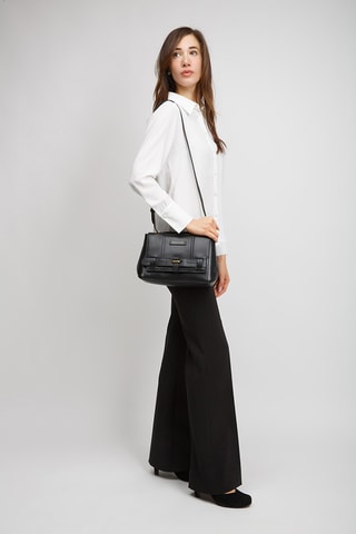 Sac bandoulière en cuir Vigna Nuovo - Noir