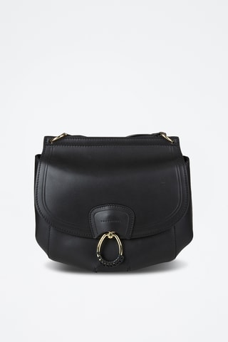 Sac bandoulière en cuir Erica - Noir