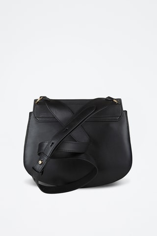 Sac bandoulière en cuir Erica - Noir