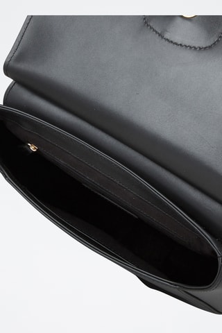 Sac bandoulière en cuir Erica - Noir