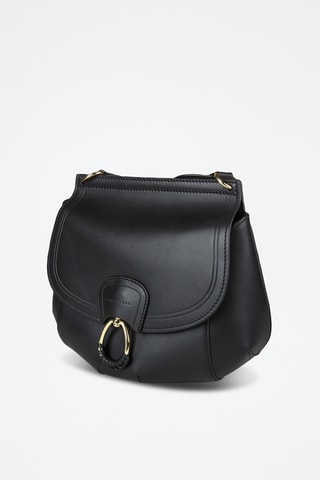 Sac bandoulière en cuir Erica - Noir