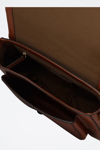 Sac bandoulière en cuir Faentina - Marron