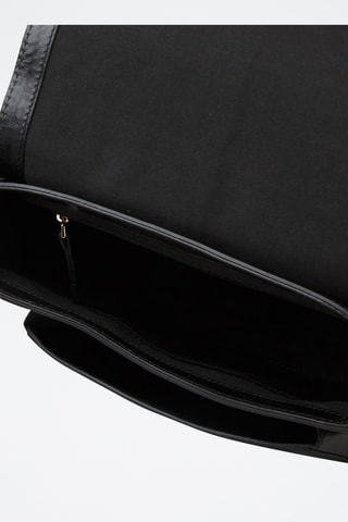 Sac bandoulière en cuir Faentina - Noir