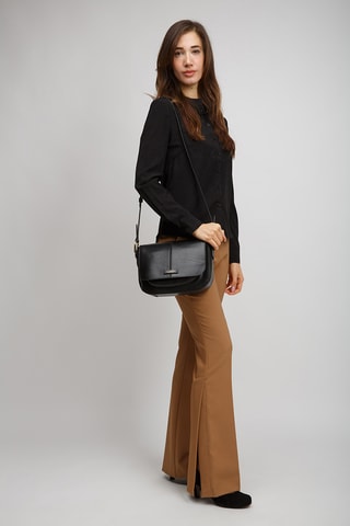 Sac bandoulière en cuir Faentina - Noir