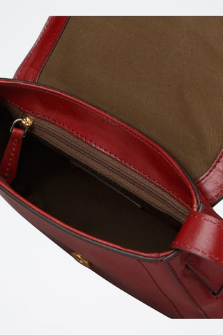 Sac bandoulière en cuir Benedetta - Bordeaux