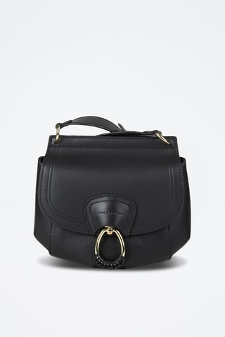 Sac bandoulière en cuir Erica - Noir