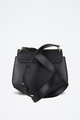 Sac bandoulière en cuir Erica - Noir