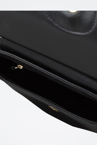 Sac bandoulière en cuir Erica - Noir