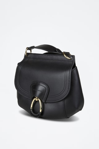 Sac bandoulière en cuir Erica - Noir