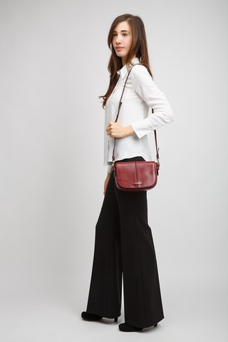 Sac bandoulière en cuir Faentina - Rouge