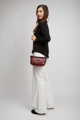 Sac bandoulière en cuir Matilde - Bordeaux