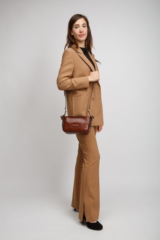 Sac bandoulière en cuir Matilde - Marron