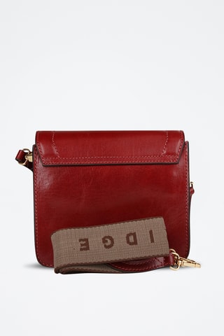 Sac bandoulière en cuir Elba - Bordeaux