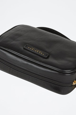 Sac bandoulière en cuir Elettra - Noir