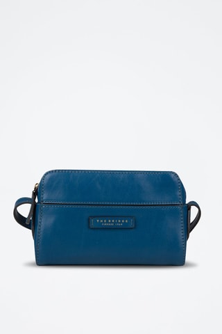 Sac bandoulière en cuir Elettra - Bleu foncé 