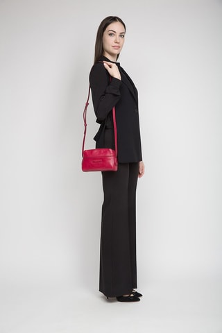 Sac bandoulière en cuir Elettra - Fuchsia 