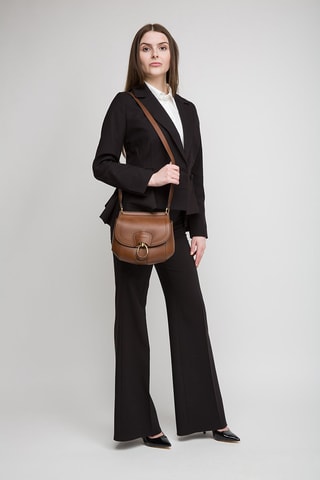 Sac bandoulière en cuir Erica - Marron