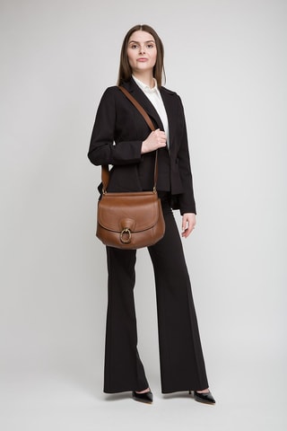 Sac bandoulière en cuir Erica - Marron