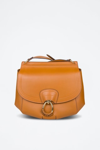 Sac bandoulière en cuir Erica - Cognac