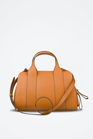 Sac bandoulière en cuir Elena - Cognac