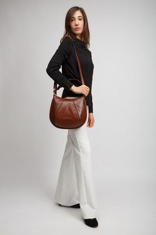 Cabas en cuir Brigida - Camel