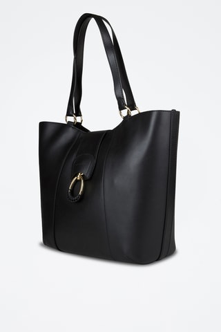 Cabas en cuir Erica - Noir