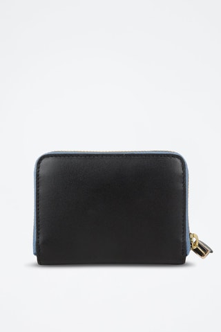 Portefeuille en cuir Chiara - Noir