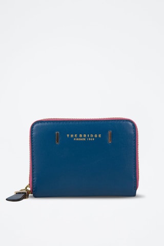 Portefeuille en cuir Chiara - Bleu foncé