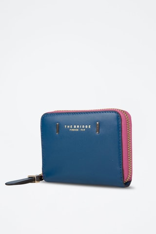 Portefeuille en cuir Chiara - Bleu foncé