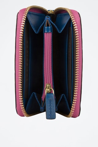 Portefeuille en cuir Chiara - Bleu foncé