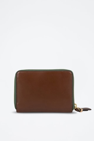 Portefeuille en cuir Chiara - Marron