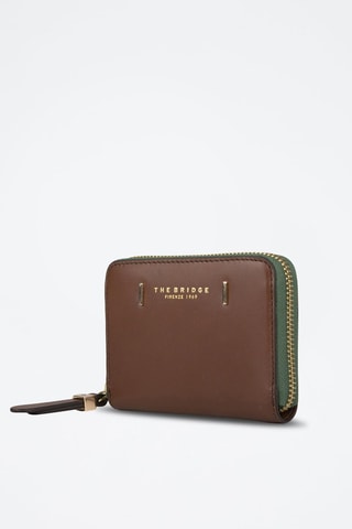 Portefeuille en cuir Chiara - Marron