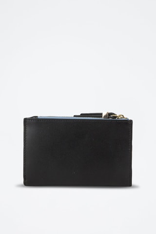 Portefeuille en cuir Chiara - Noir