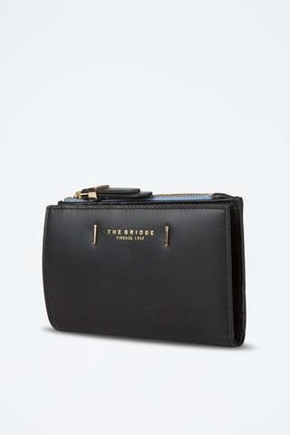 Portefeuille en cuir Chiara - Noir