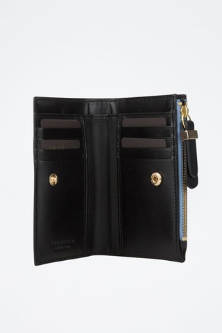 Portefeuille en cuir Chiara - Noir