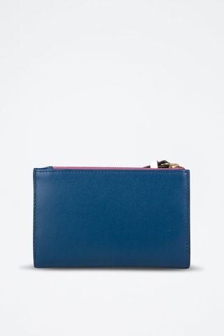 Portefeuille en cuir Chiara - Bleu foncé