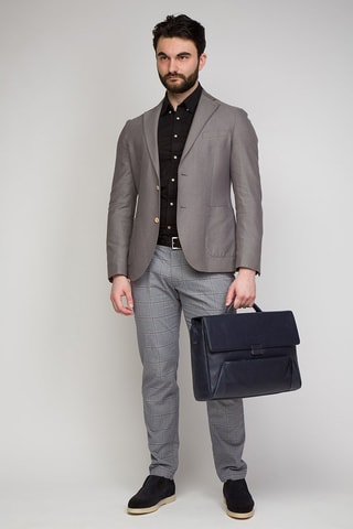 Porte-documents en cuir - Bleu