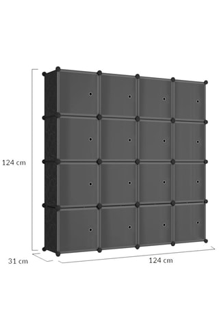 Armoire de rangement multifonction 16 cubes